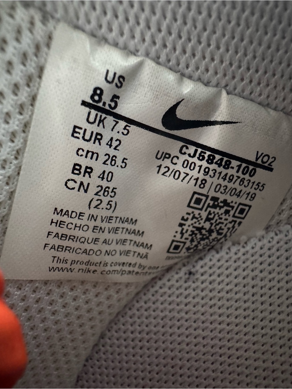 Nike Air Force 1 Low, NY vs NY pack, men’s size 8.5, women’s 10, black & orange - Picture 10 of 10